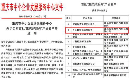 華為云企業(yè)數(shù)字化轉型服務入選首批“重慶好服務”產(chǎn)品名單